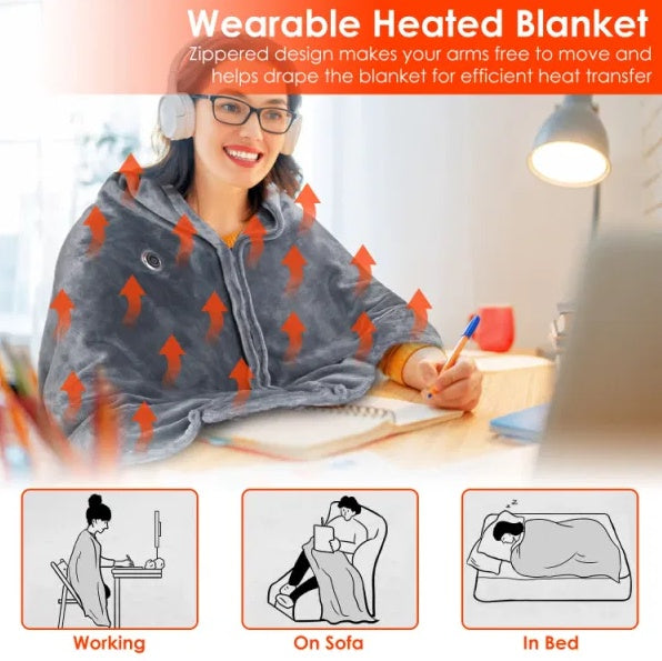 Stay Cozy Anywhere with Our USB Heated Blanket - Perfect for Home or Office - Nook & Nest
