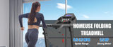 Home Use Foldable Treadmill 2.5HP 2.5HP Heavy-duty APP Controlled Fitness Walking Machine - Nook & Nest