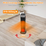 Stay Warm and Cozy with the 1500W Oscillating Ceramic Tower Heater - Nook & Nest
