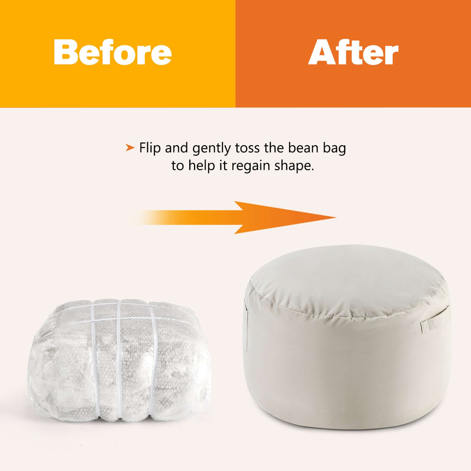 Ultimate Comfort Giant Bean Bag Chair with Washable Cover & Handy Side Pocket - Nook & Nest