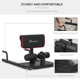 3-in-1 Home Gym Fitness Trainer, Padded Push Up Sit Up Squat Machine, Black - Nook & Nest