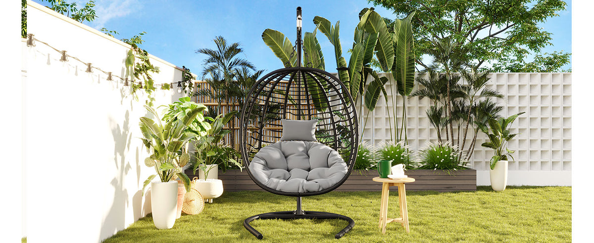 Luxurious Folding Egg Chair for Relaxation - Perfect Indoor & Outdoor Swing - Nook & Nest