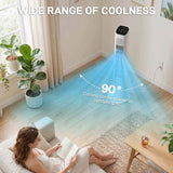 White 36-Inch Oscillating Tower Fan with Remote - Nook & Nest