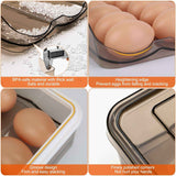 Stackable Egg Holder – Rolling 36-Egg Fridge Organizer with Lid, BPA-F - Nook & Nest