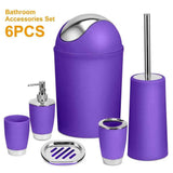 6-Piece Bathroom Accessories Set, 5 Colours - Nook & Nest