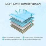 Cooling Gel King Mattress – 12-Inch, 4-Layer Foam, 7-Zone Support, Cer - Nook & Nest