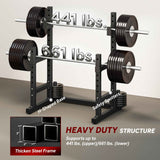 Adjustable Squat Rack – 660lbs, Multi-Functional Bench Press