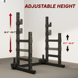 Adjustable Squat Rack, 660lbs Multi-Functional Bench Press Rack for Weight Lifting Home Gym Strength Training, Black - Nook & Nest