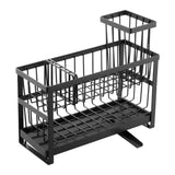 2-Tier Kitchen Sink Organizer Caddy – Rotating Drain Spout, Sponge & B - Nook & Nest