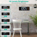 15.7-Inch LED Digital Wall Clock with Remote - Nook & Nest