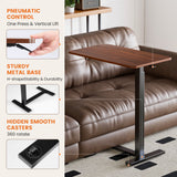 Adjustable Mobile Bed Table, Computer Desk, Mobile Standing Table - Nook & Nest