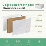 5-Drawer Dresser with Metal Frame – Fabric Drawers, Solid Wood Top, Be - Nook & Nest