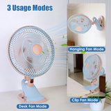 8.66-Inch Clip-On Fan with 2 Speeds and Oscillation - Nook & Nest