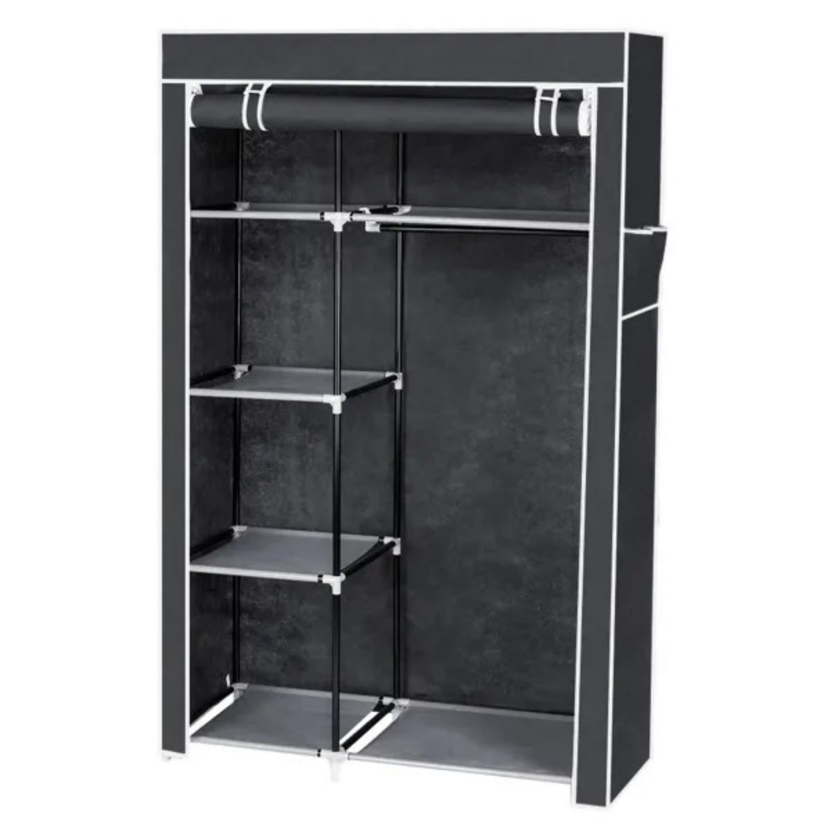Portable Closet Organizer - 64" Wardrobe Storage Solution for Small Spaces - Nook & Nest