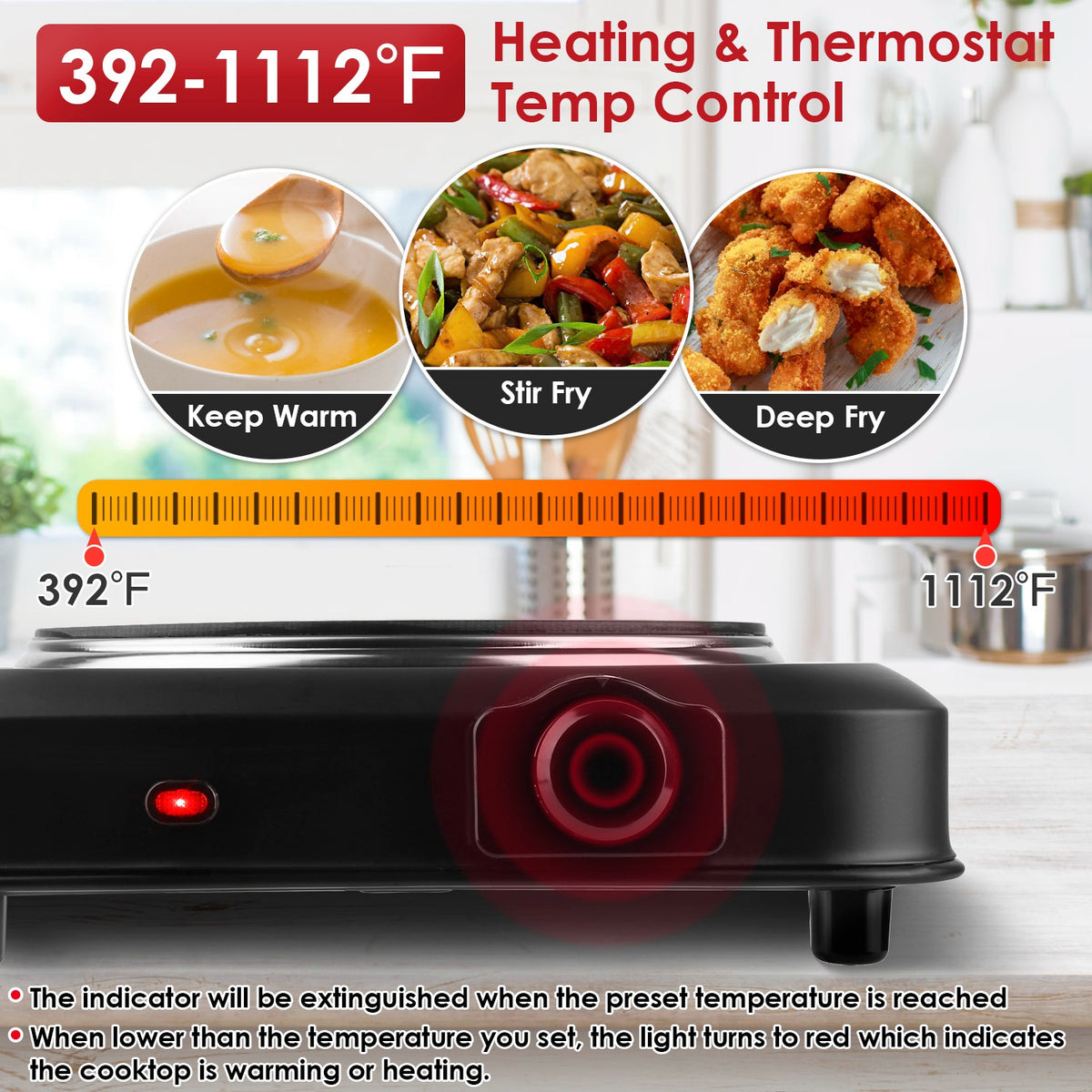 Portable Infrared Hot Plate with Glass Cooktop - Nook & Nest