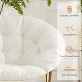 Folding Chair – Padded Accent Seat, Gray, Pink & White - Nook & Nest