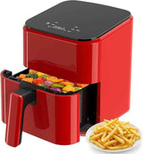 Compact Digital Air Fryer – 3 QT, 800W, 160–400°F, 8 Presets, 360° Cir - Nook & Nest