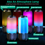 1Pc Wireless Portable Speaker Loud Stereo Speaker With 6 Color Changing Lights Radio Party TWS Speaker For Home Outdoor Travelling - Nook & Nest