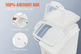 Airtight Storage Bins – Set of 2, 15L Each with Measuring Cups & Caste - Nook & Nest