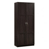 71-Inch 4-Layer Wooden Storage Cabinet – Gray or White - Nook & Nest