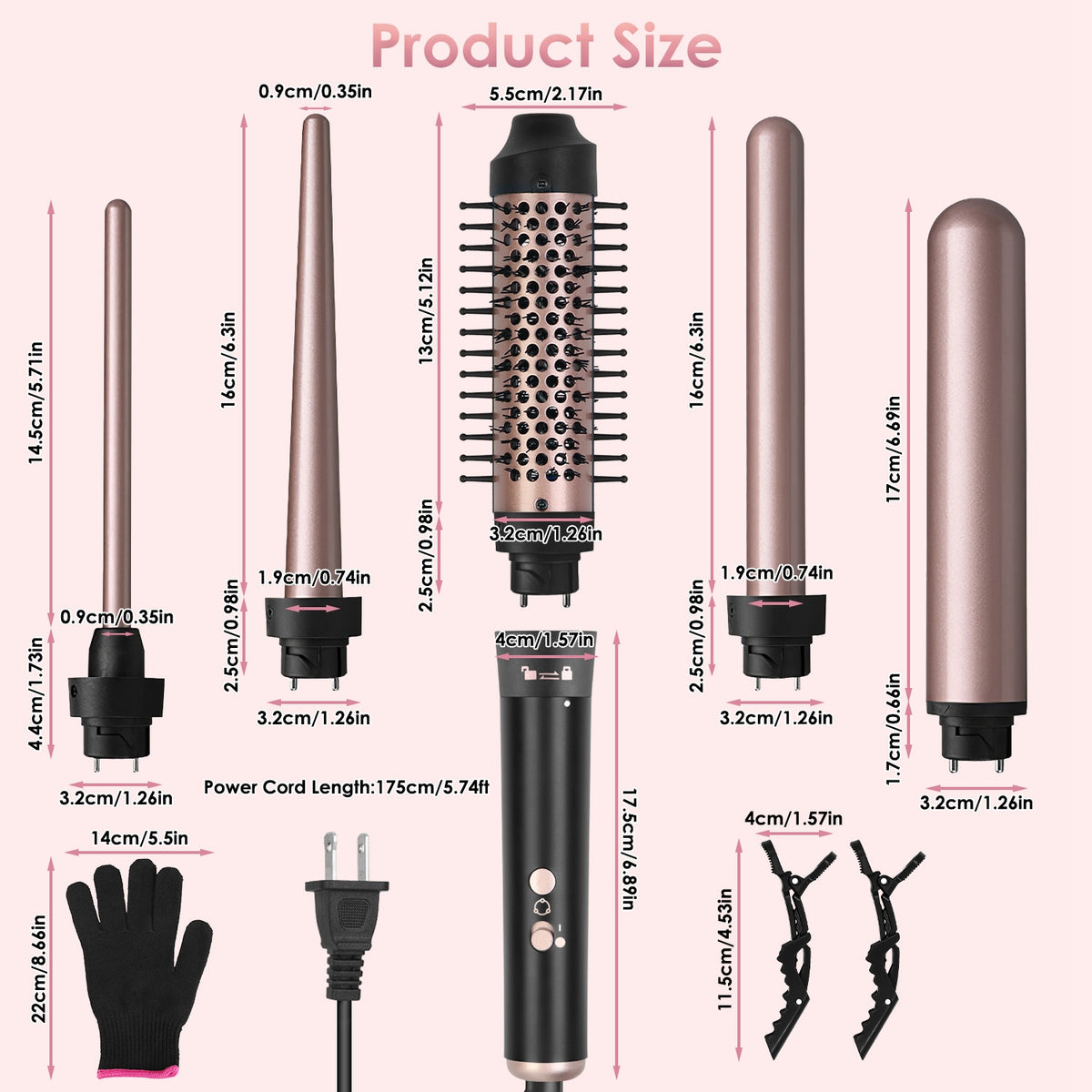 Transform Your Look with Our 5-in-1 Curling Wand Hair Curler - Nook & Nest