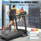 Home Use Foldable Treadmill 2.5HP 2.5HP Heavy-duty APP Controlled Fitness Walking Machine - Nook & Nest