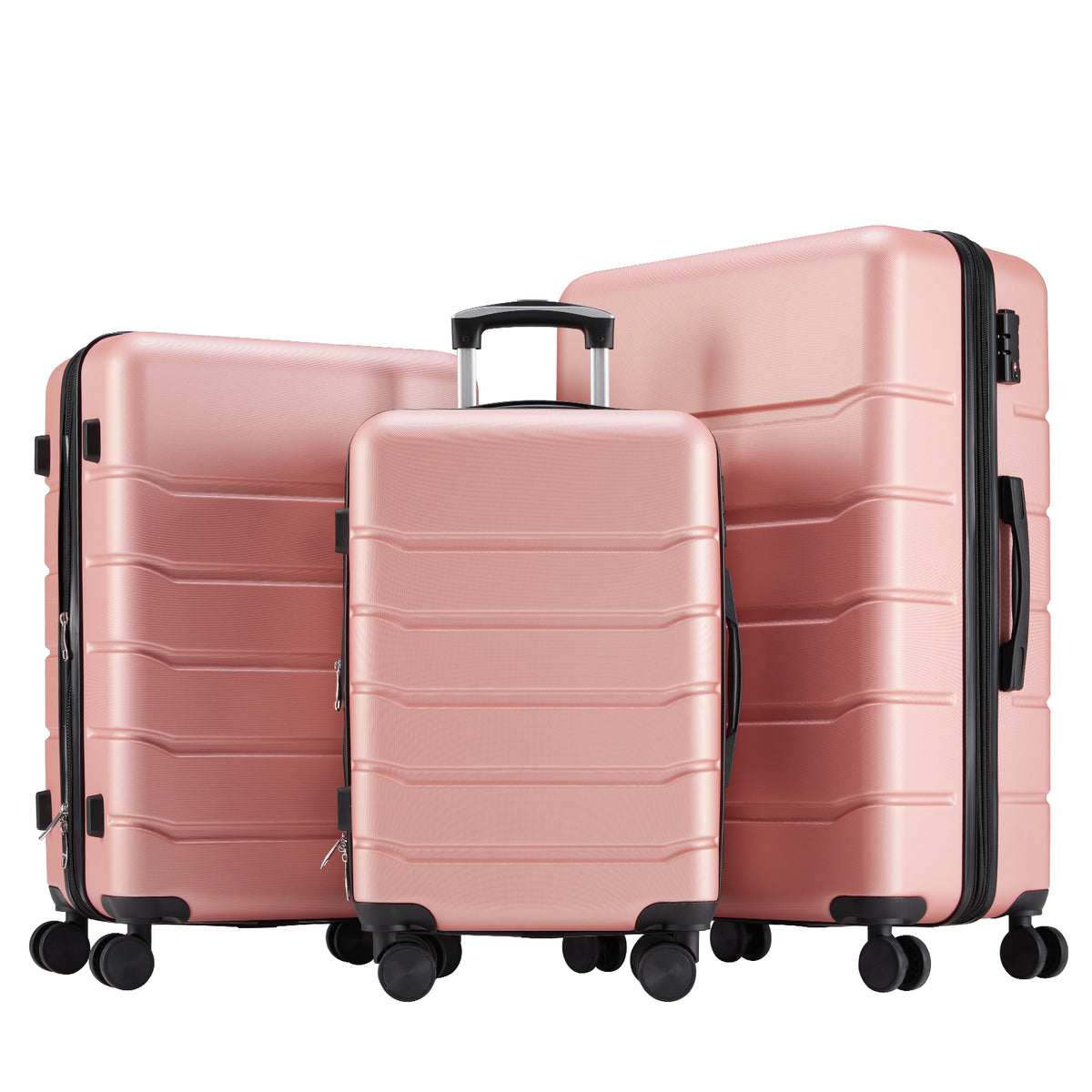 Hard Shell Luggage, 3 PCS Set, Large Capacity Interior - Nook & Nest