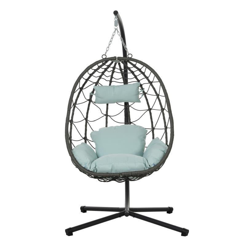 Hanging Egg Chair with Stand - Perfect for Indoor and Outdoor Relaxation - Nook & Nest