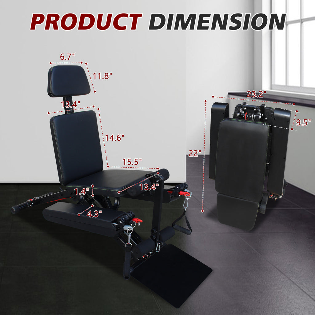 Multifunction Fitness Chair, Adjustable Strength Training Bench For Full Body Workout, Weight Bench With Fast Folding For Home Gym - Nook & Nest