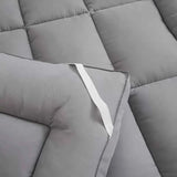 Twin Mattress Topper Pad – Gray, Machine Washable - Nook & Nest