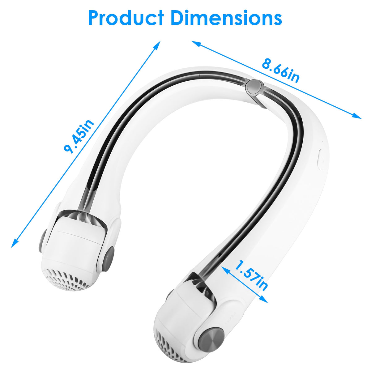 Portable Neck Hanging Fan Hands-free Cooling Personal Fan With 3 Speeds 360 Degree Air Flow Adjustable Neck Width - Nook & Nest