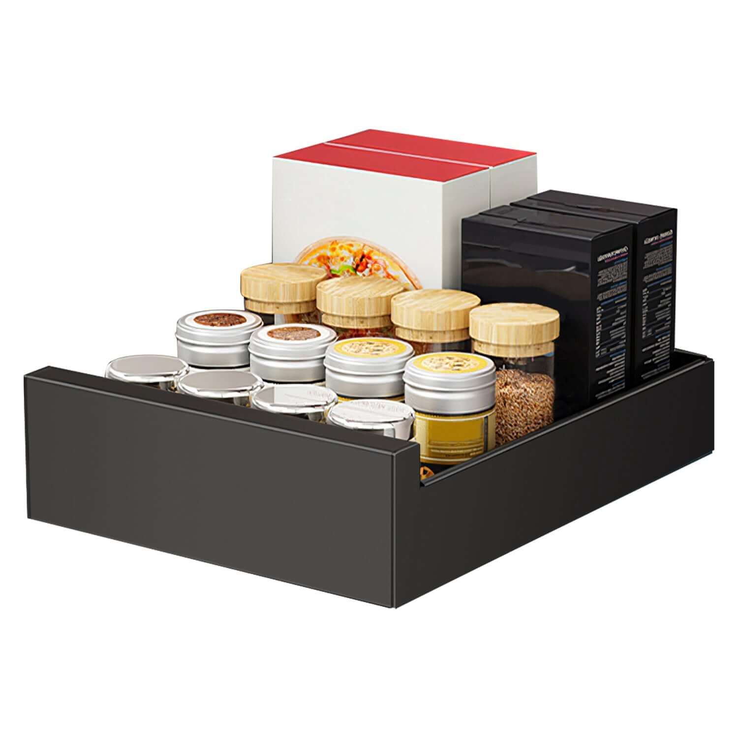 Effortless Organization with Our Pull-Out Cabinet Drawer Organizer – No Drill Needed - Nook & Nest