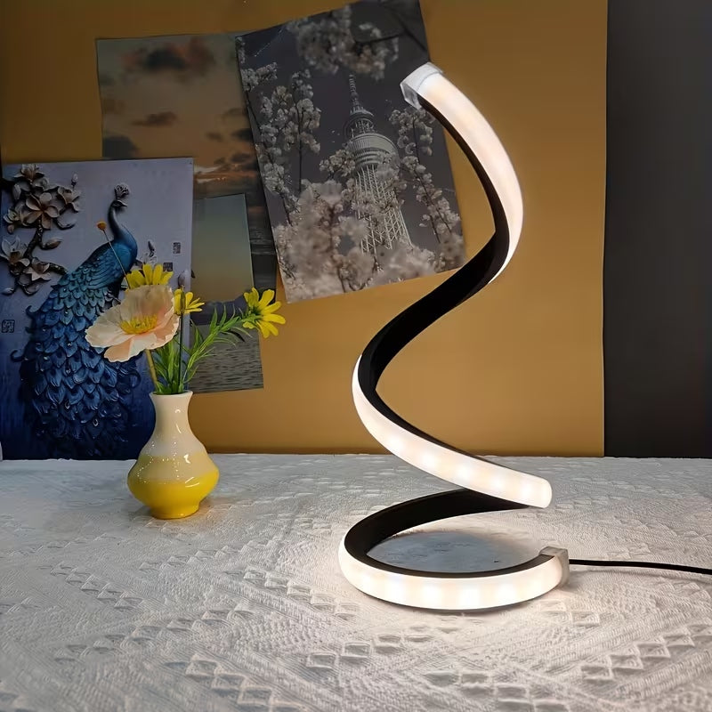 Transform Your Space with the Adjustable LED Desk Lamp – 2Pcs Creative Spiral Design - Nook & Nest
