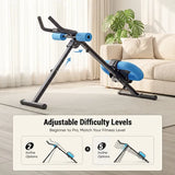 Adjustable Ab Machine For Stomach Workout, Core Workout Equipment For Home Gym, Ab Trainer With 2 Incline & 5 Height Levels, Knee & Elbow Protection, 440LBS, LCD Display, Foldable - Nook & Nest