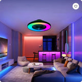 Smart Ceiling Fan Light with RGB LED, App, and Remote - Nook & Nest