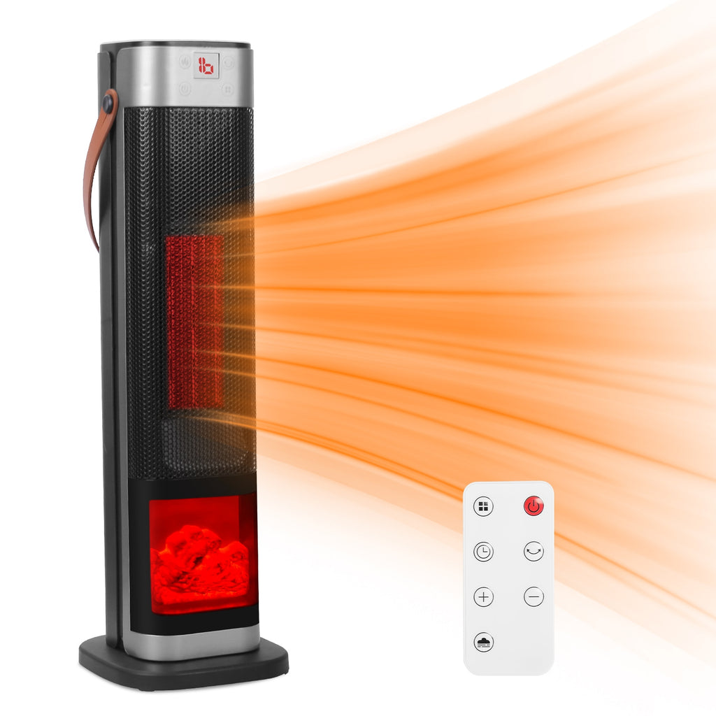 Stay Warm and Cozy with the 1500W Oscillating Ceramic Tower Heater - Nook & Nest
