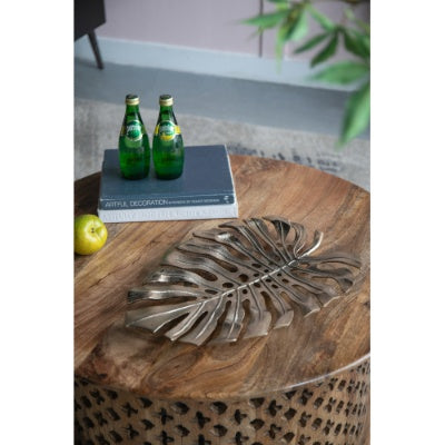 18.9x13.4x1.4 Gold Monstera Leaf Wall Decor - Nook & Nest