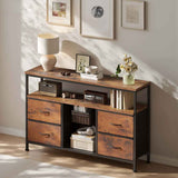 TV Stand with Drawers – LED Lights, Power Sockets, Up to 50 in - Nook & Nest