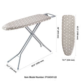 Adjustable Ironing Board – 51″×13″ Surface, 7 Height Settings, 4-Layer - Nook & Nest