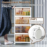 Foldable Storage Bins with Wheels – 4-Pack, Magnetic Door, 360° Wheels - Nook & Nest