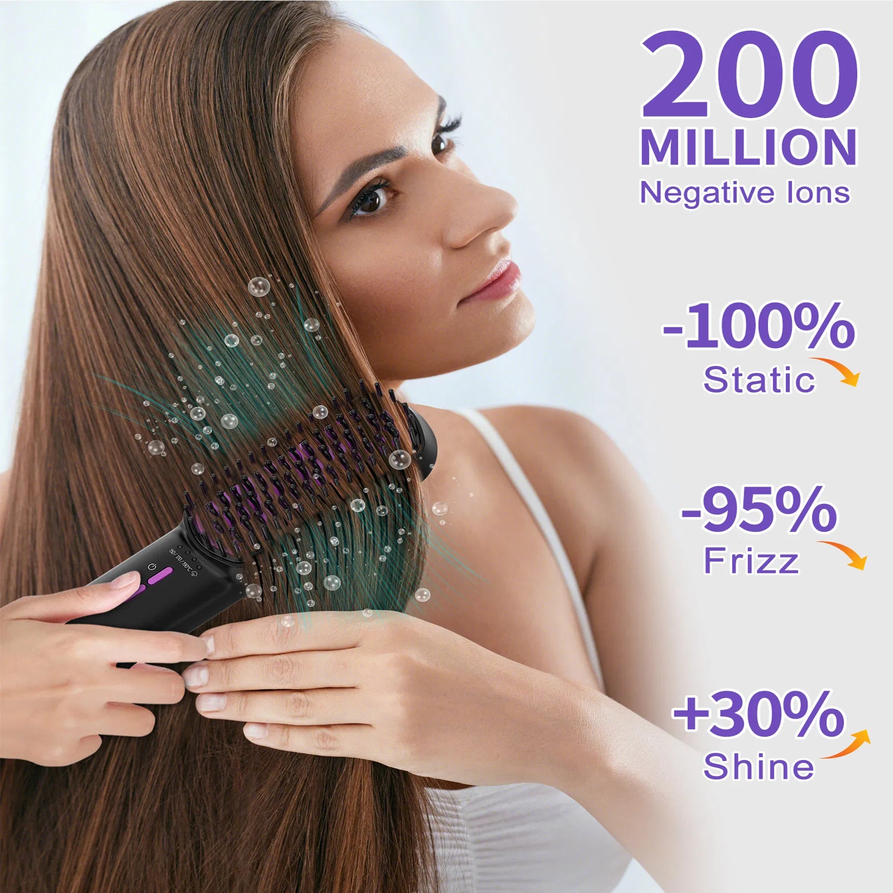 Revitalize Your Hair with the Ionic Steam Straightening Brush for Silky Smooth Styles - Nook & Nest