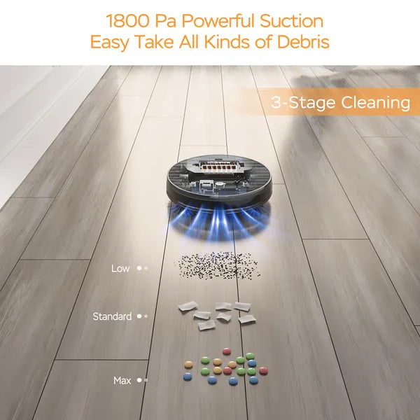 Geek Smart G6 Robot Vacuum; Ultra-Thin; 1800Pa Strong Suction; Automatic Self-Charging; App Control; Custom Cleaning; Great For Hard Floors To Carpets(Banned From Selling On Amazon) - Nook & Nest