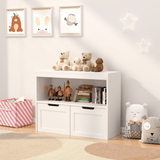 Kids Book and Toy Organizer – Rolling Storage Drawers, Book Display Sh - Nook & Nest