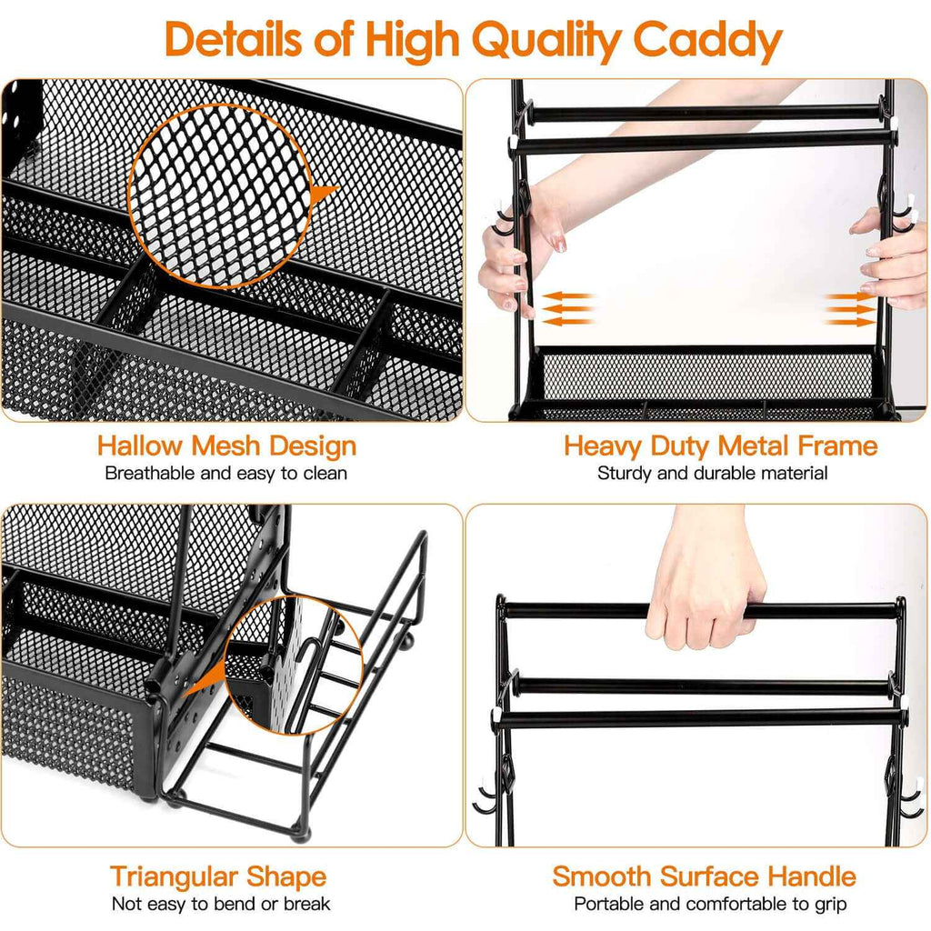 Metal BBQ Organizer: The Essential Grill Utensil Caddy with Paper Towel Holder - Nook & Nest