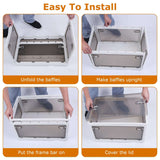 Foldable Storage Bin with Lock & Wheels – 70 Qt, Multiple Access Doors - Nook & Nest