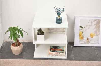 Elevate Your Space with the Minimalist Cream Bookshelf - Stylish 2-Tier Design - Nook & Nest