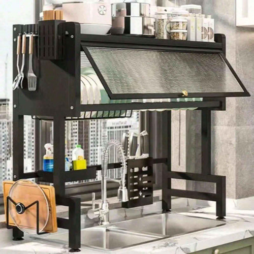 2-Tier Dish Drying Rack with Drainboard – Kitchen Counter - Nook & Nest