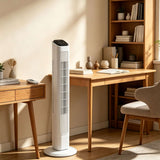 White 36-Inch Oscillating Tower Fan with Remote - Nook & Nest