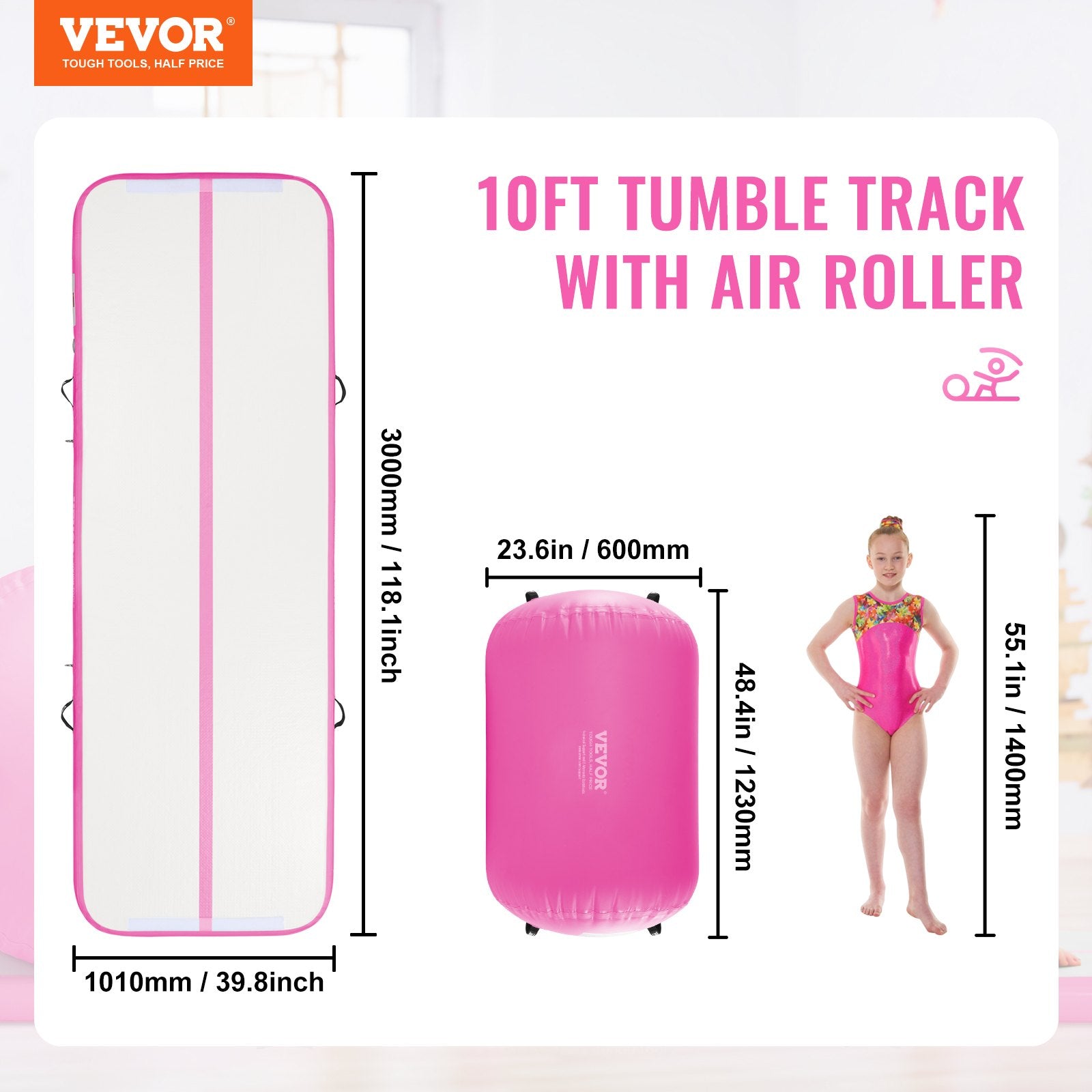Inflatable Gymnastics Air Mat Set - Ultimate Tumbling Mat & Training Equipment for Home, Gym, Yoga, and Cheerleading - Nook & Nest