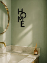 Metal Wall Decor HOME Sign - Unique Wall Art for Bedroom Decoration & Thoughtful Gifts - Nook & Nest